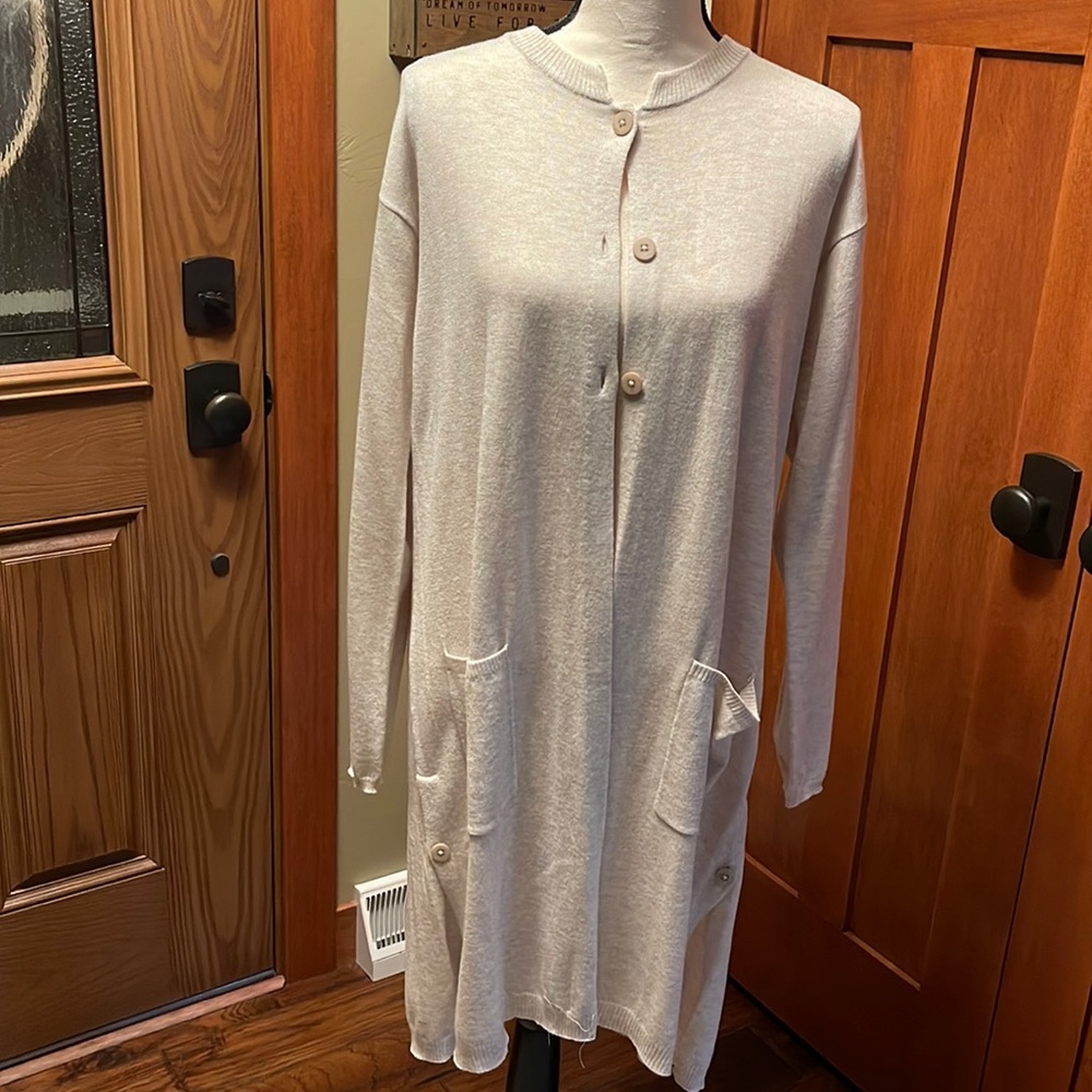 J. Jill Cardigan Sweater. Oatmeal in color. Size M. New with tags.